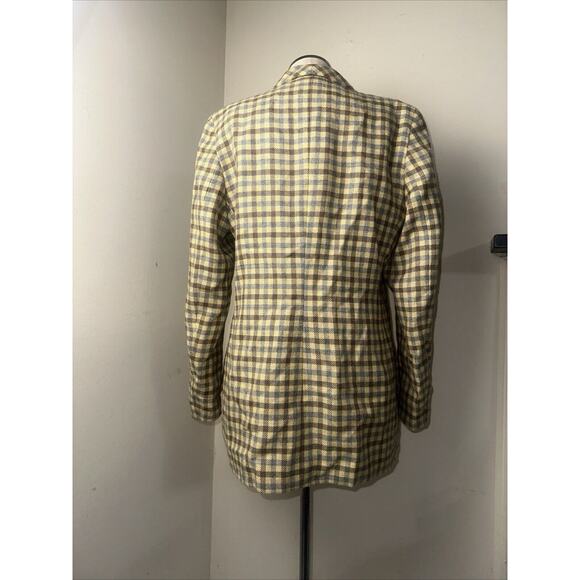 GIORGIO ARMANI Le Collezioni Houndstooth Alpaca/Wool Blend Blazer Sz US 10/EU 46 - Picture 5 of 12